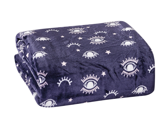 Luxury Home Evil Eye Embossed Microplush Blanket