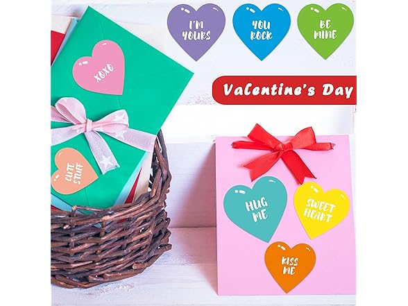 qifeifan 500 PCS Heart Stickers for Kids