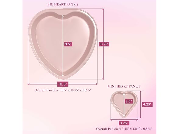 Paris Hilton Heart Shaped Nonstick Bakeware Set Pink