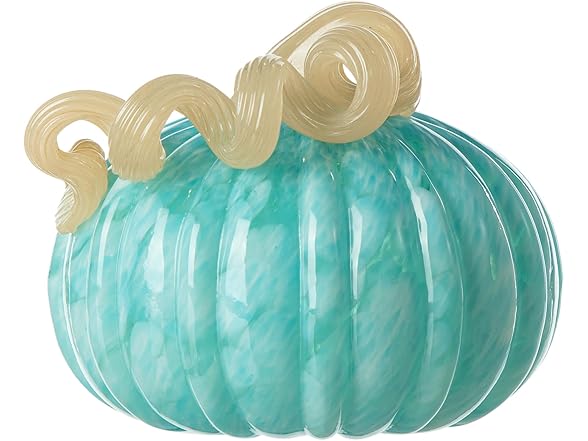 Glitzhome Fall Glass Pumpkin Decor