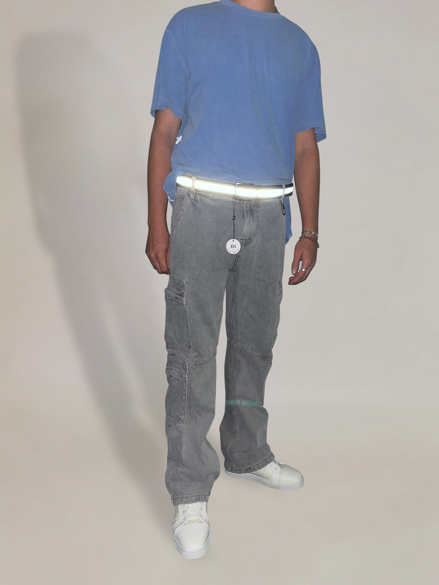 Mens 2in1 Reflective/Black Utility Belt - Gallery 22