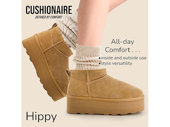 CUSHIONAIRE Hippy Womens Platform Boots