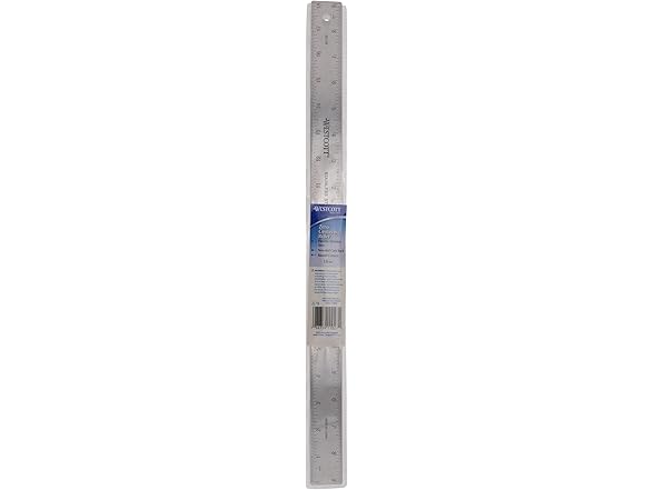 Westcott 18-Inch Stainless Steel Zero-Center Ruler
