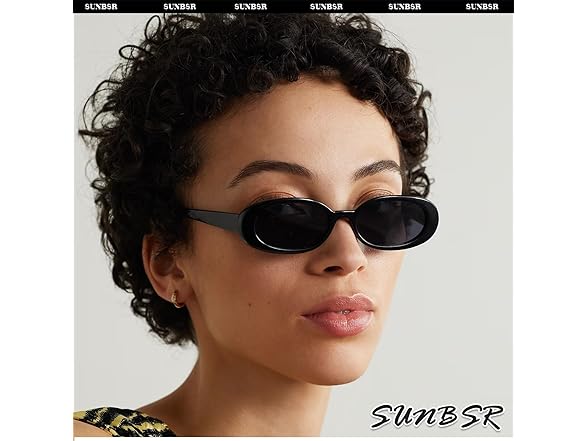 SUNBSR Retro Oval Sunglasses 2 Pack