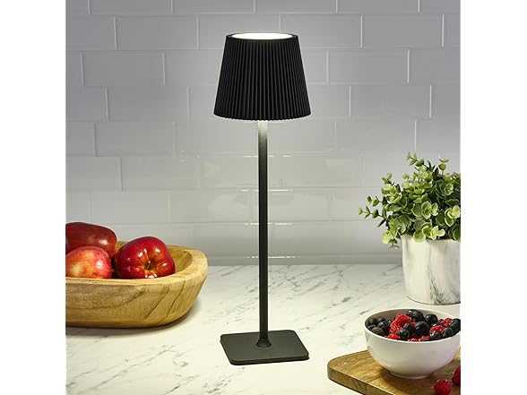 Mikasa Fluted Rechargeable LED Table Lam