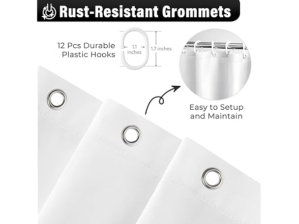 Seasonwood White Ruffle Shower Curtain