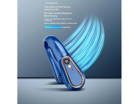 Generic Portable Neck Fan, USB Rechargeable Personal Fan