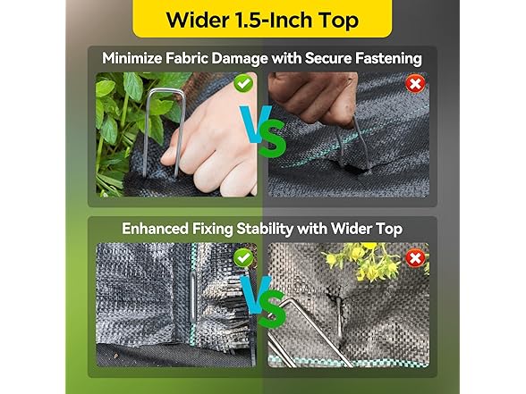 Landscape Fabric Pins- (20 Circle Top+20 U Shape)