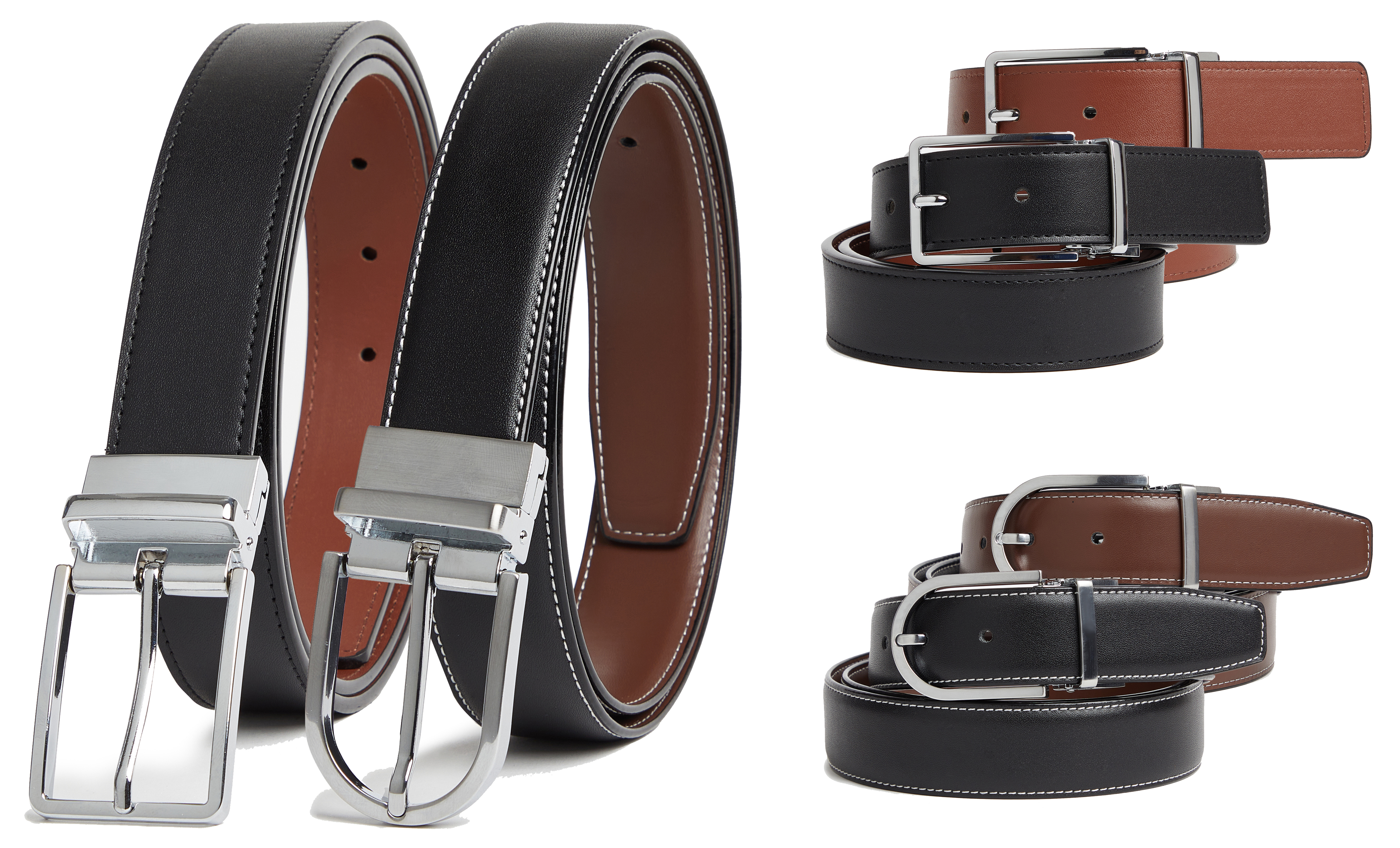 Giorgio Brutini Reversible Leather Belt - Gallery 14