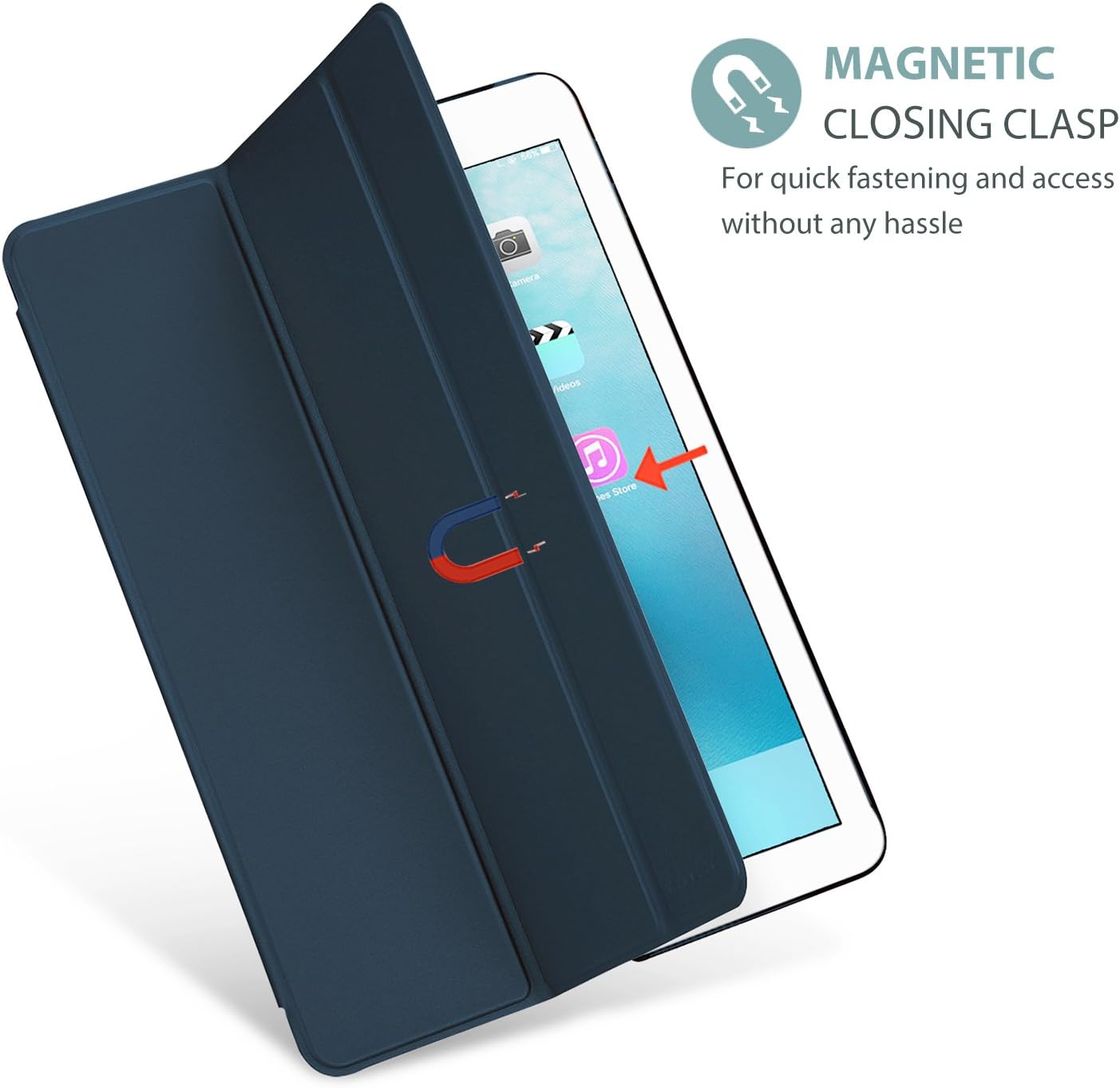 ProCase 9.7" iPad Ultra-Slim Stand Case Black - Gallery 11