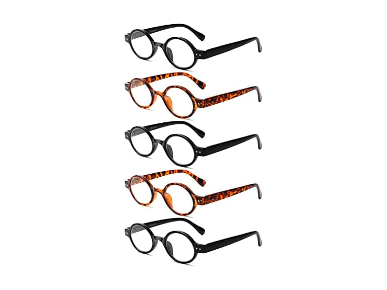 10 Pack Retro Round Reading Glasses