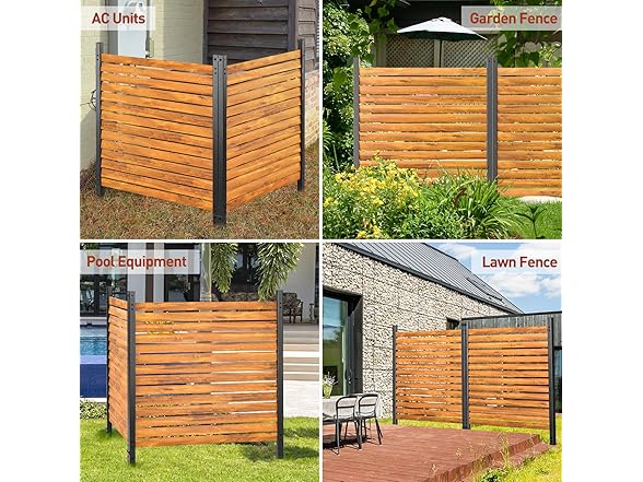 GREENER Privacy Screens 2PCS 38" W x 42" H Shutter Style