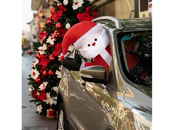Zone Tech CR0001 Santa Blow-Up Décor for Cars Red
