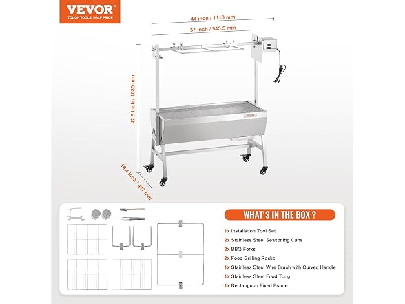 VEVOR Upgrade Rotisserie Grill