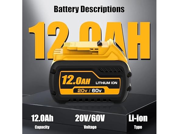 DEWALT 20V/60V MAX 12.0Ah Replace for DCB612 DCB609