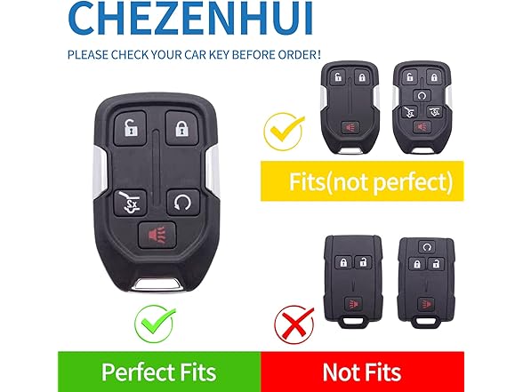 CHEZENHUI for GMC Key Fob Cover