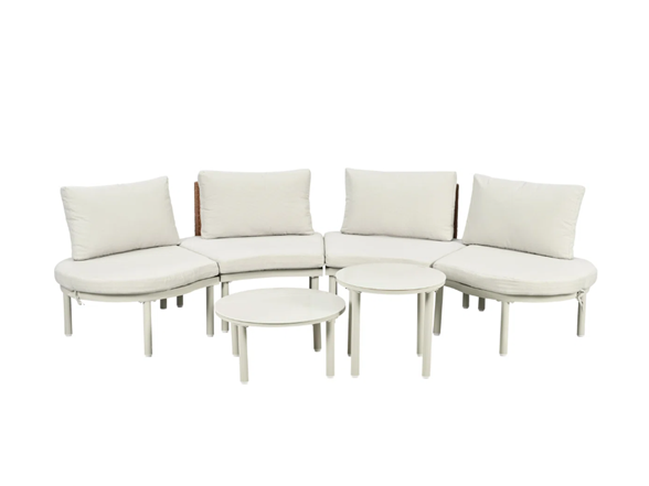Latitude Run 6pc Patio Set w/ Dual Tables -Choose Color