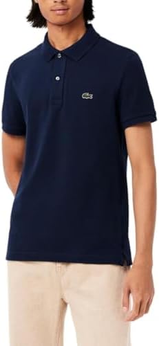 Lacoste Men's Slim Fit L.12.12 Piqué Polo Shirt, Navy Blue, X-Large