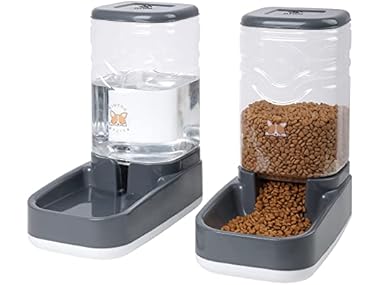 $10 Elevon Auto Cat Feeder & Water 3.8L Gry dealfomo