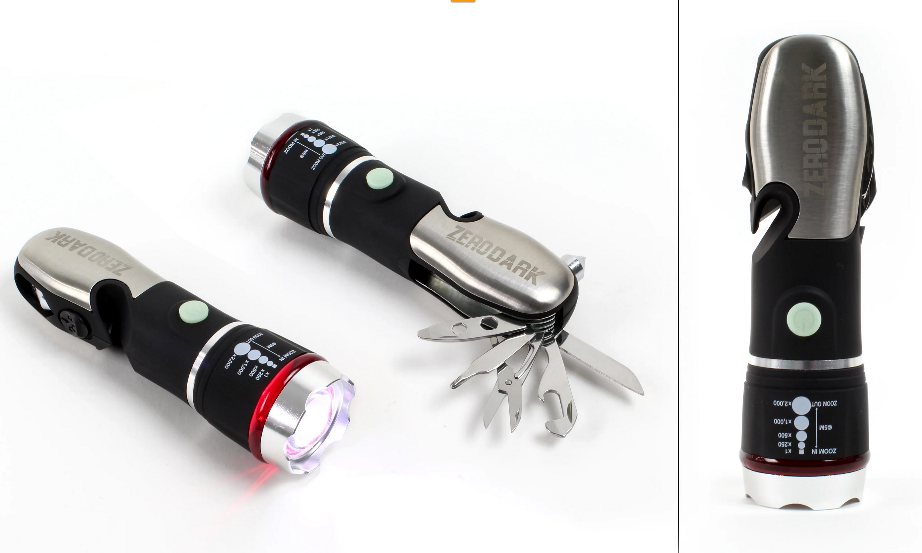 ZeroDark 5pc Tactical Stainless Steel Multi Tool Flashlight - Gallery 6