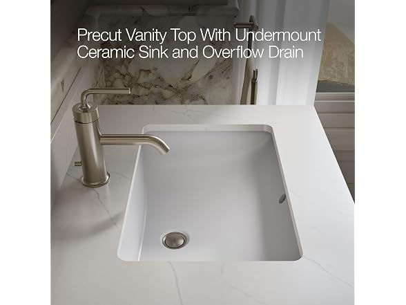 Kohler 24 in. Bathroom Vanity Cabinet with Sink Quartz Top
