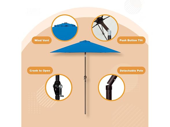 California Umbrella Sunline 7.5 ft Patio Umbrella - Gallery 5