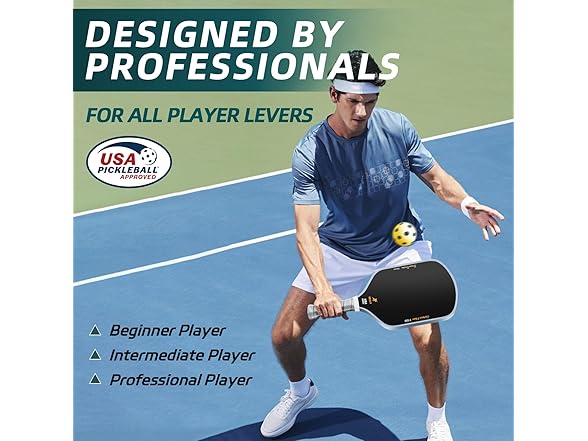 Pickleball Paddle,16MM Raw Carbon Fiber
