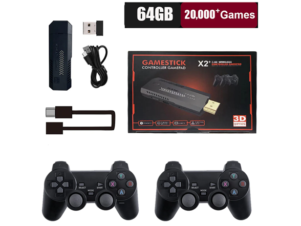 Retro 4K HDMI Game Stick + 2 Controllers