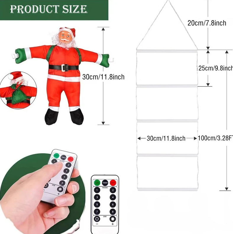 Solava SANTALAD Climbing Santa LED Ladder Lights - Gallery 12
