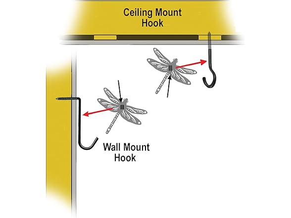 Dragonfly Decor Hooks Weather Resist
