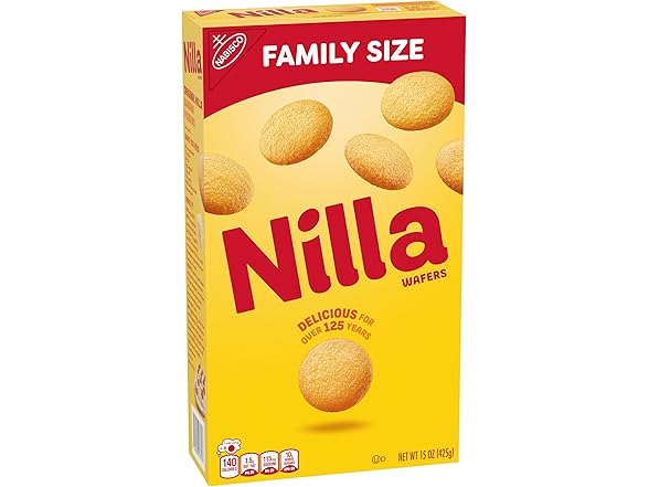 NILLA Wafers Cookies, Vanilla Wafers, Family Size, 15 oz