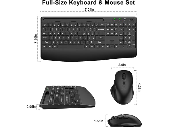 Wireless Keyboard and Mouse Combo