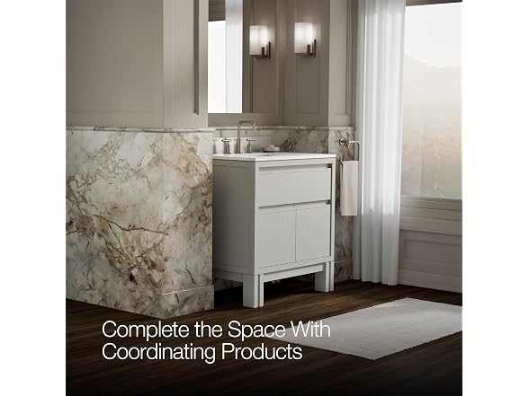 Kohler 30" Bathroom Vanity Cabinet Sink and Quartz top White
