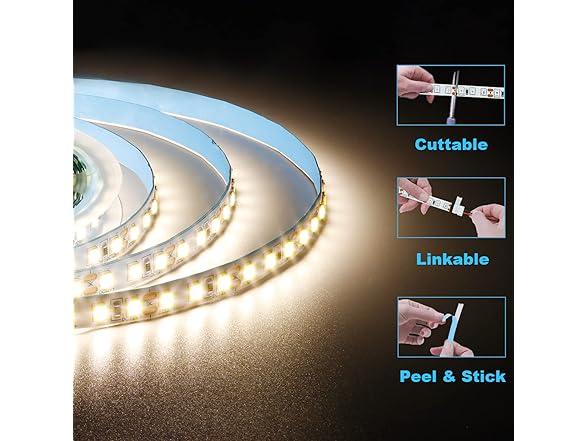 KXZM 12V 16.4ft LED Strip Light 2 Pack