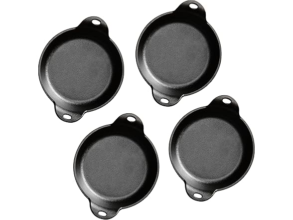 Lodge Round Cast Iron Mini Server (Pack of 4)
