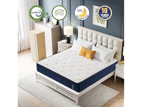 Suiforlun Queen 14" Gel Memory Foam Mattress