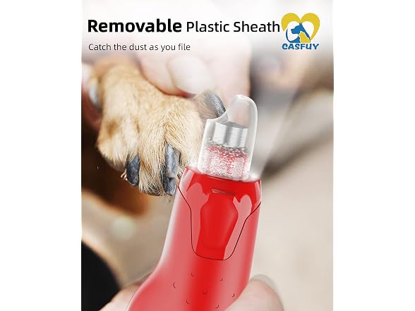Casfuy Red Quiet 6-Speed Dog Nail Grinder