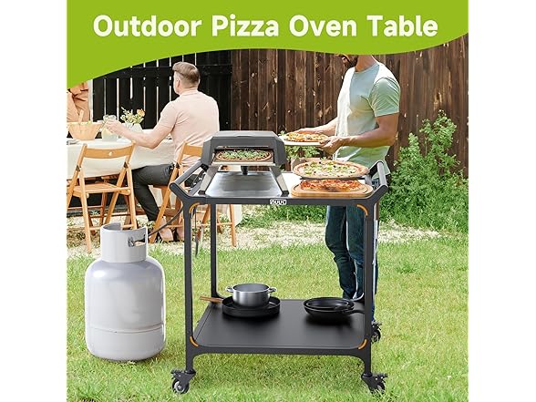 NUUK 32in Stainless Steel Grill Cart Black