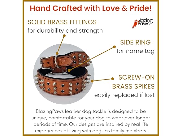 BlazingPaws® Sabrington 2 In Wide Luxury Spi