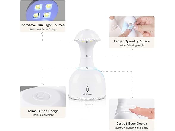 Kepma UV Led Nail Lamp Mini Smart Touch