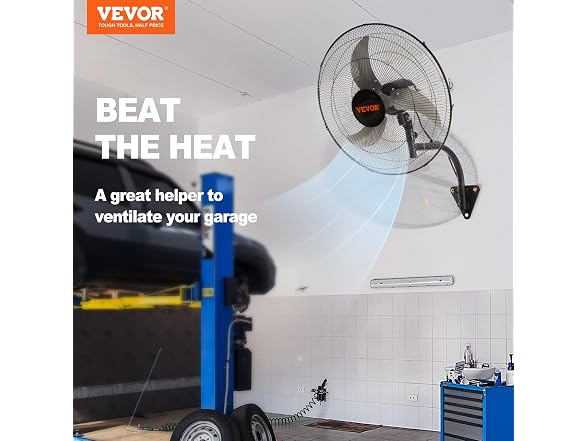 VEVOR Wall Mount Fan, 18 Inch, 3-speed
