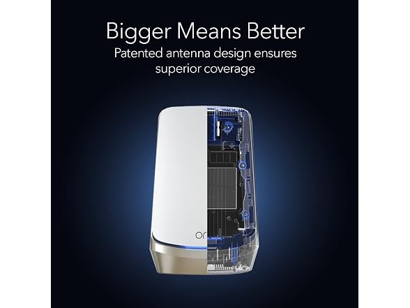 Netgear Orbi 960 Series AXE11000 Quad-Band Mesh Wi-Fi 6E System 3-Pack White (Renewed)