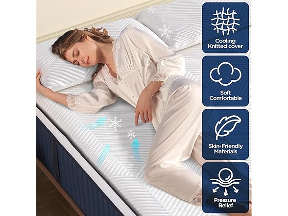 DIGLANT Hybrid Memory Foam Queen Mattress