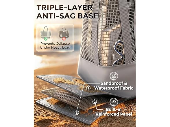 OnWander 50L Grey Mesh Tote Bag