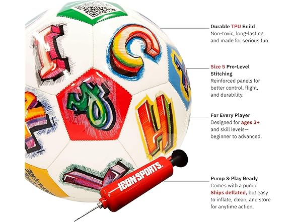 Crayola Official Soccer Ball Alphabet2 Size 5