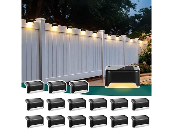 Solar Deck Lights Outdoor 16 Pack