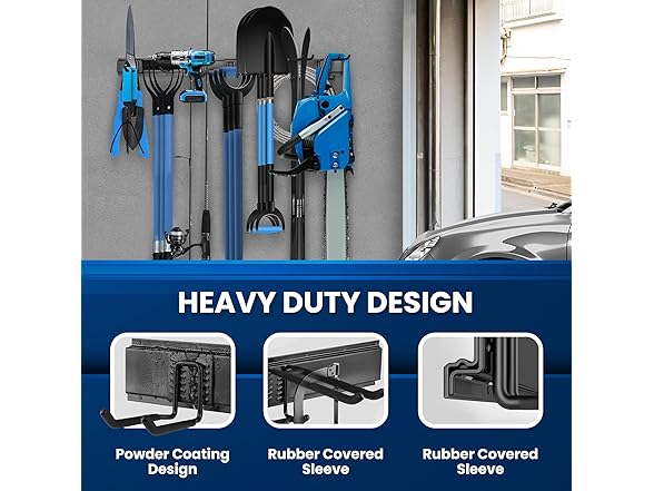 All-Metal Garage Tool Organizer Wall Mount