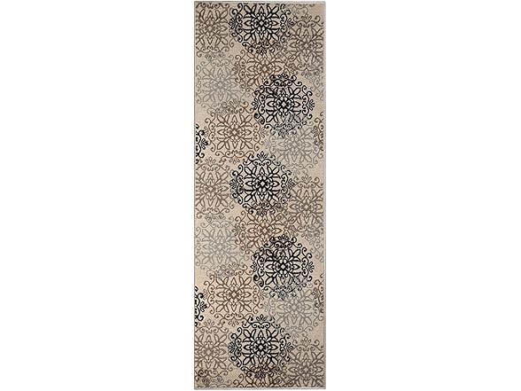 Superior 2'x11' Modern Floral Scroll Indoor Rug
