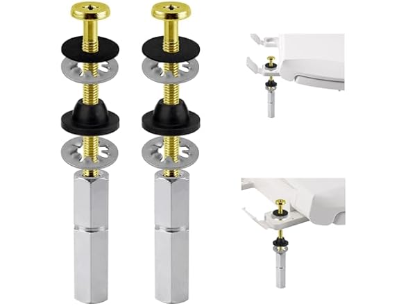 Hibbent Toilet Seat Bolts Kit 4 Pack