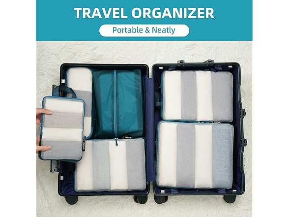 6 Pc Light Compression Packing Cubes